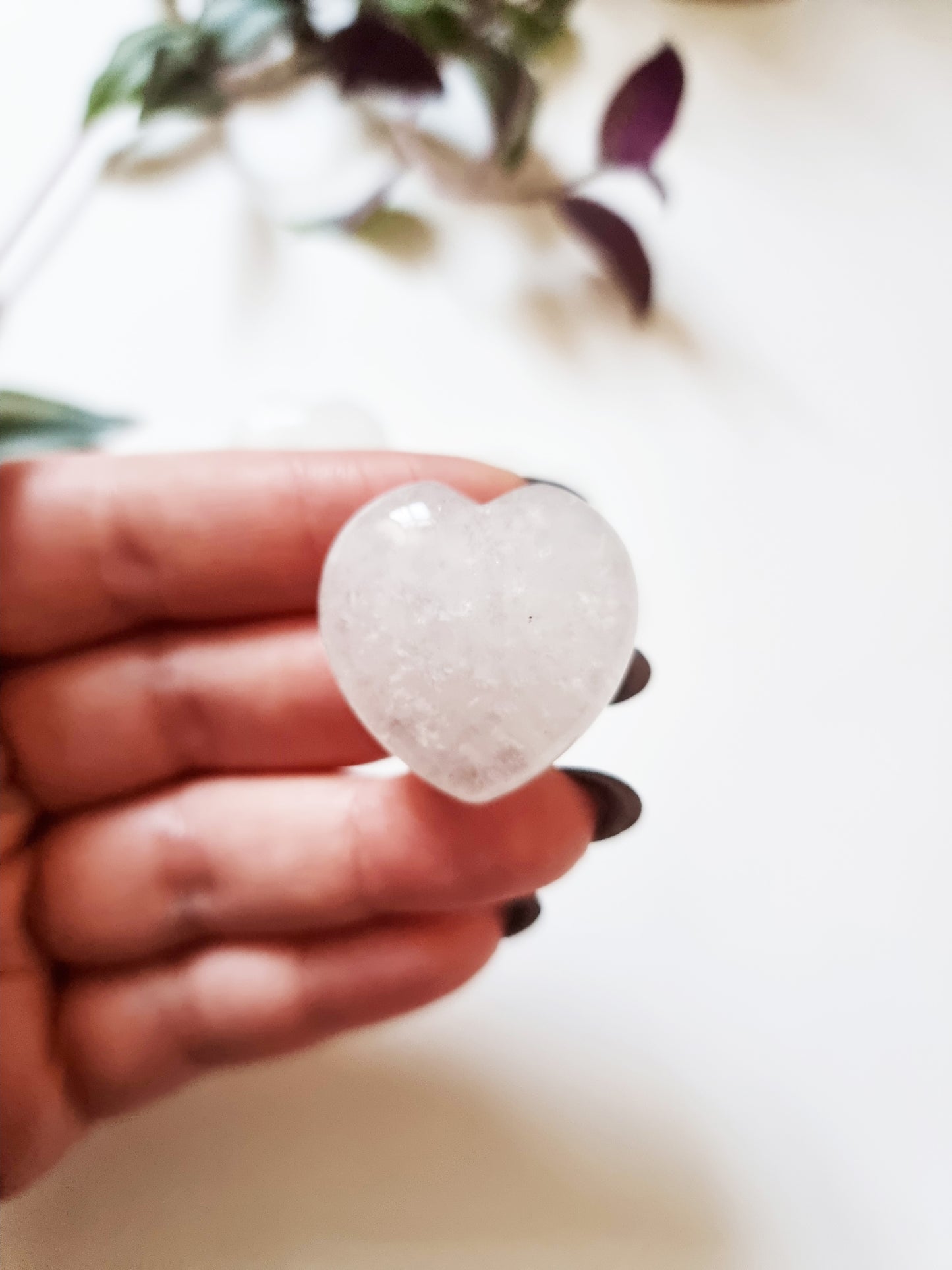 Cuore in Cristallo di Rocca - Purificare l'aura, Chiarezza mentale, Chiaroveggenza