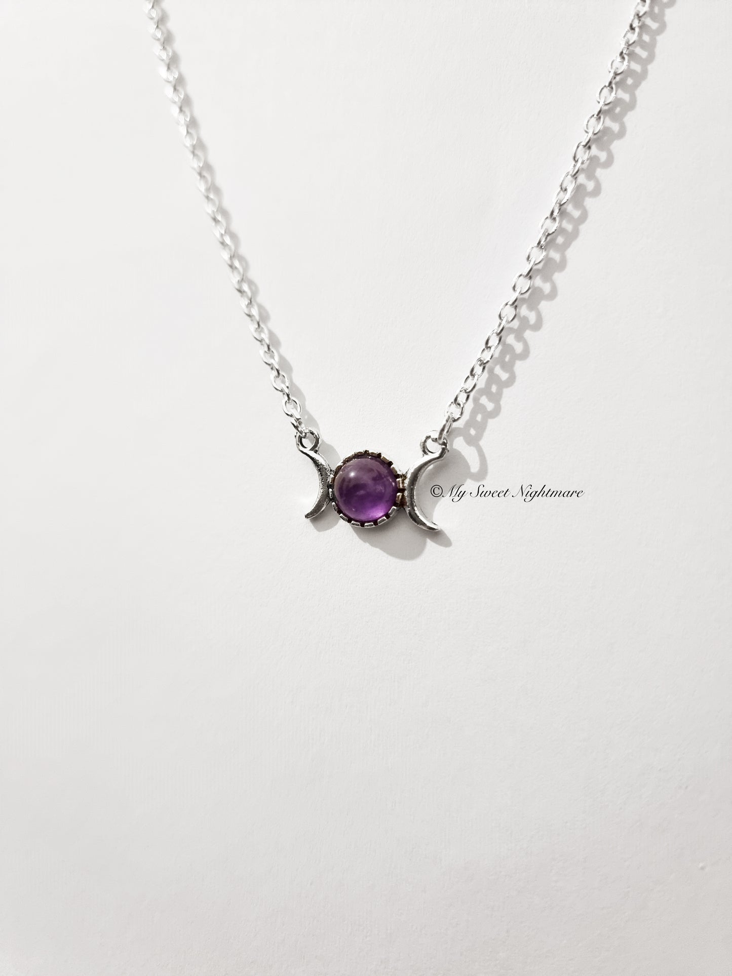 Triplice luna minimal con Ametista