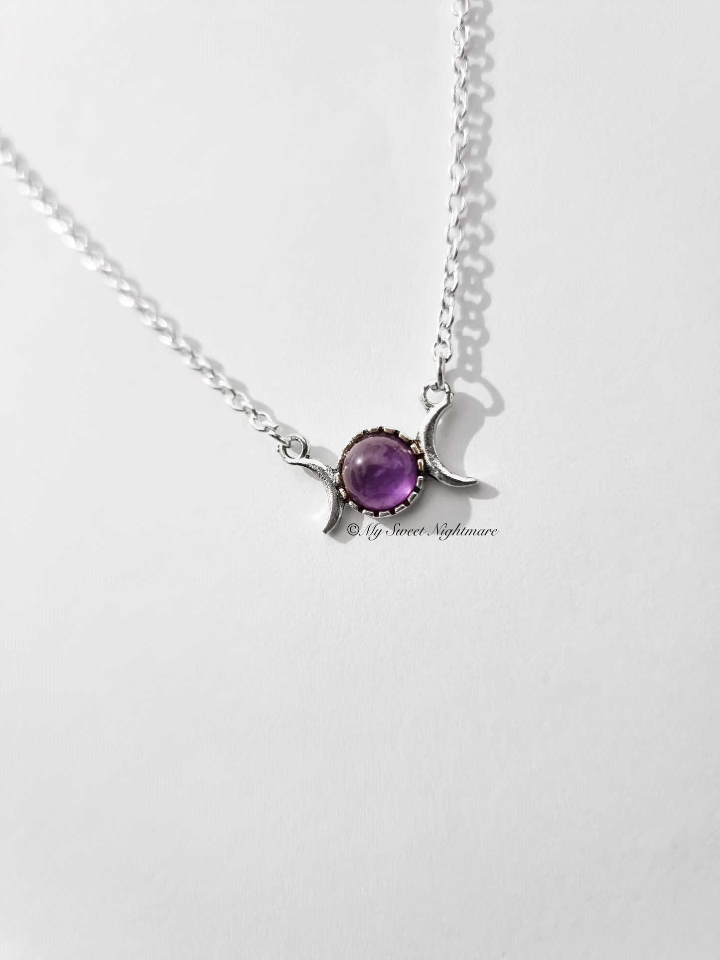 Triplice luna minimal con Ametista