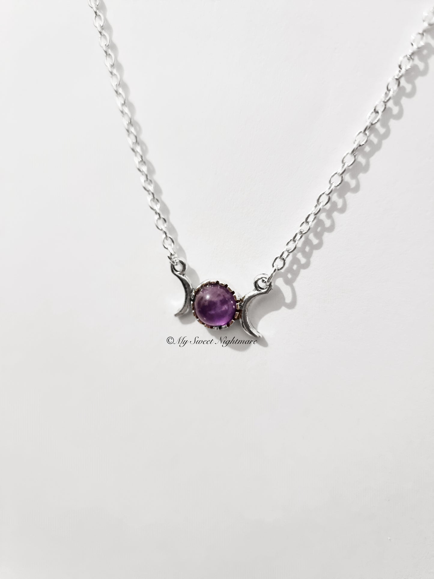 Triplice luna minimal con Ametista