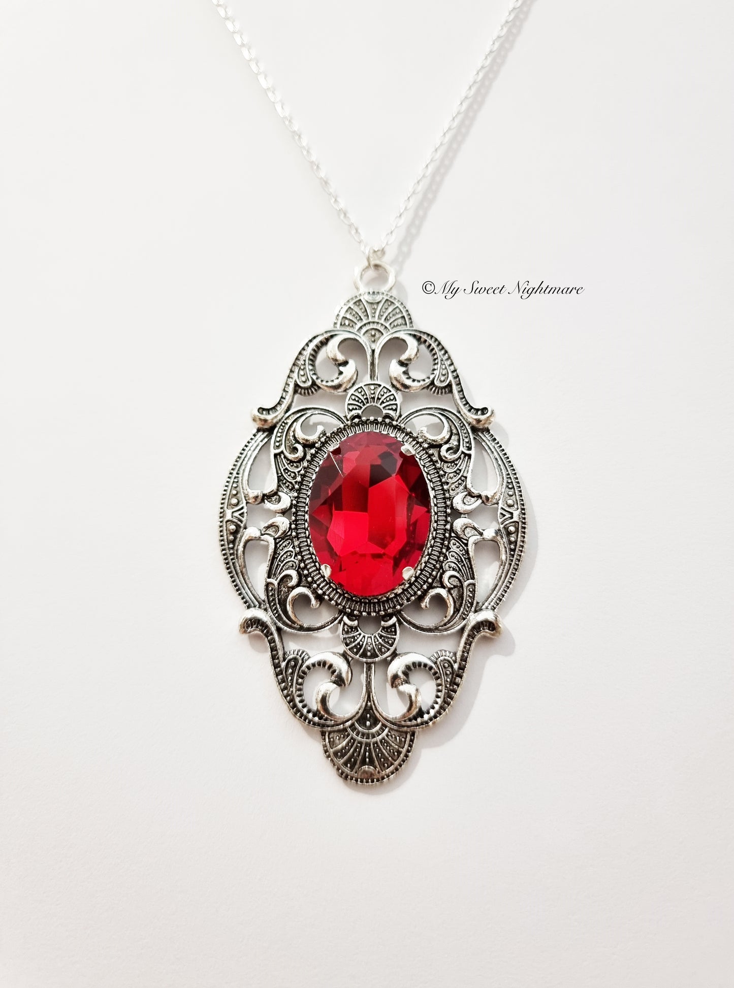 Collana Vittoriana con Gemma Rossa