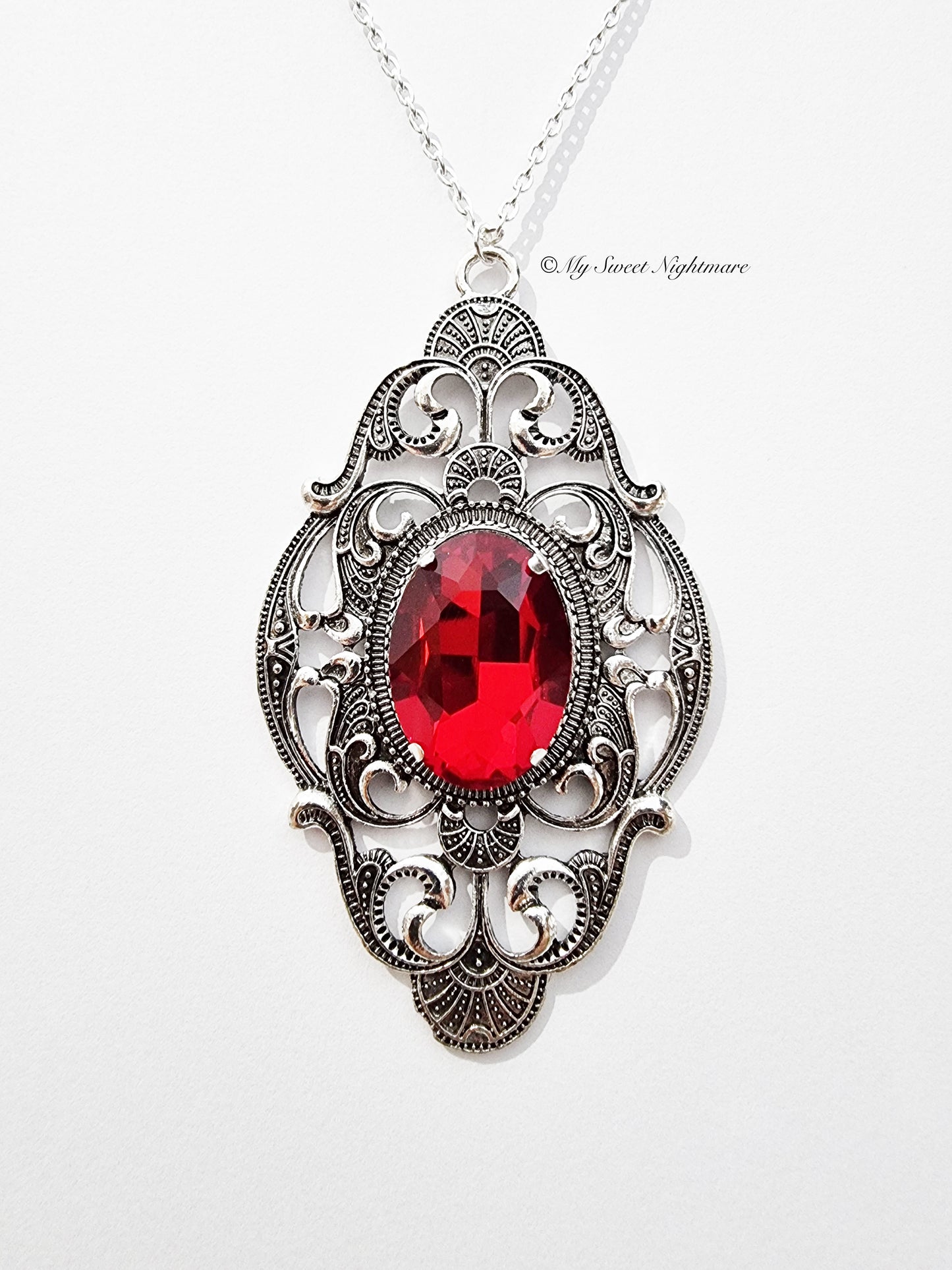 Collana Vittoriana con Gemma Rossa