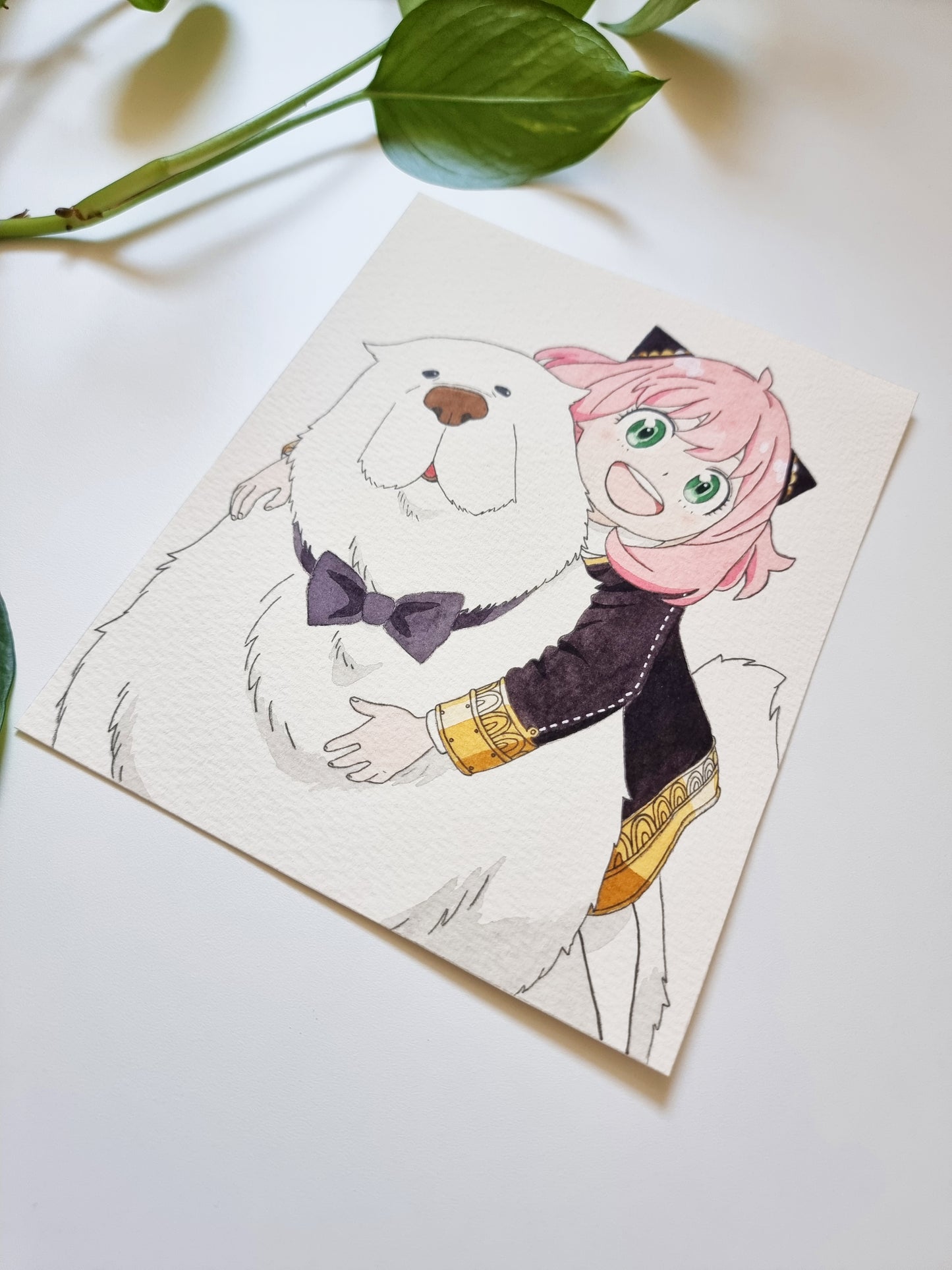 Spy x Family, Anya Forger fan art, original watercolor 15 x 18,5