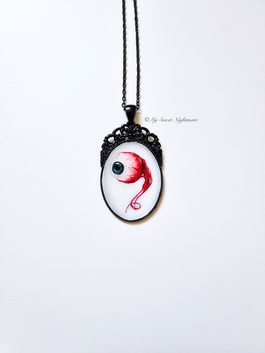 Cammeo con bulbo oculare dipinto a mano