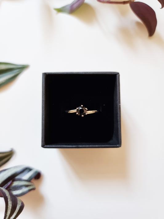 AA Black Spinel Ring (Adjustable)
