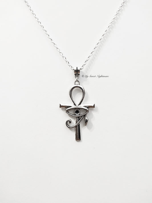 Collana con Occhio di Horus e Croce di Ankh