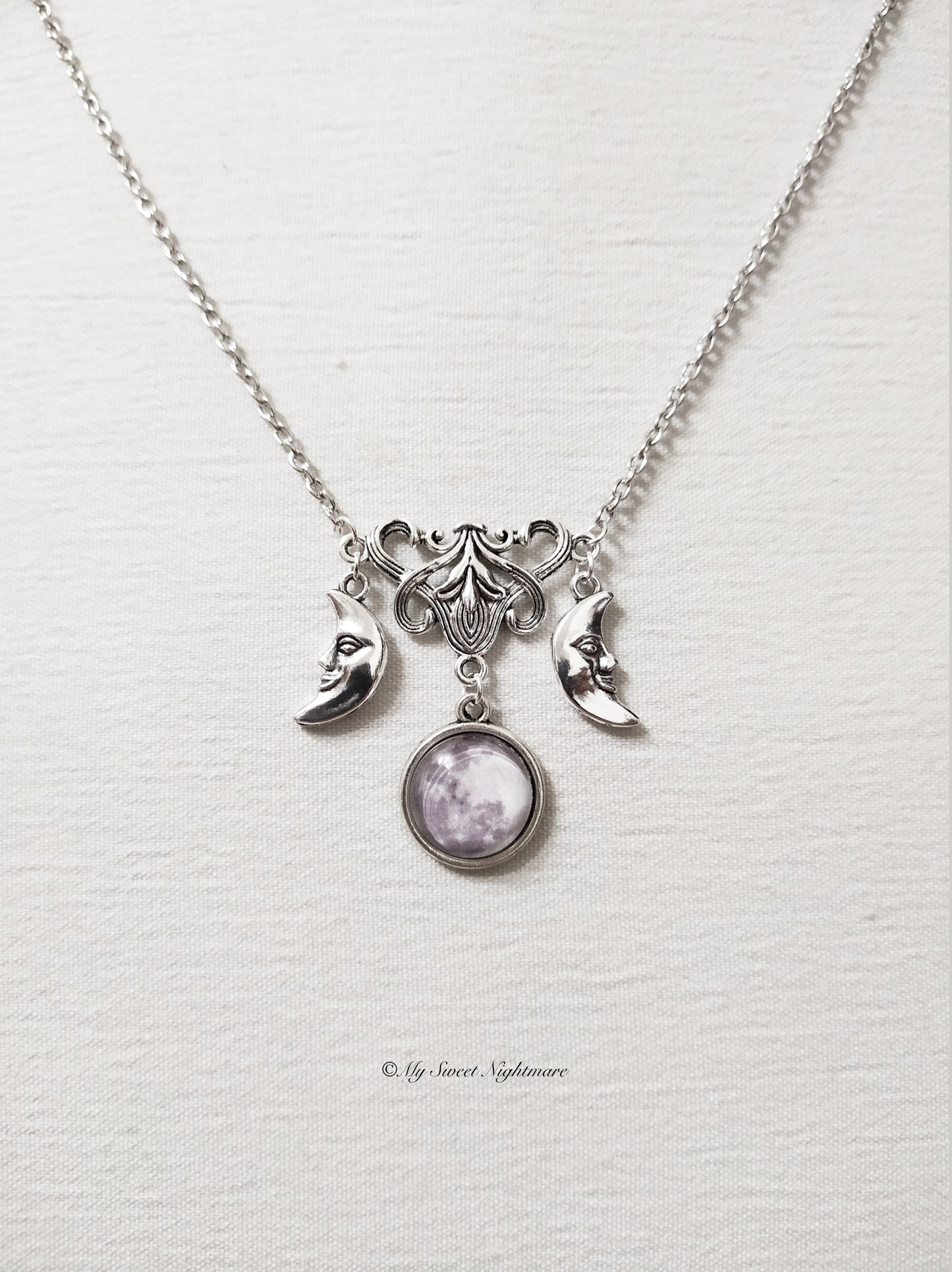 Triple moon necklace