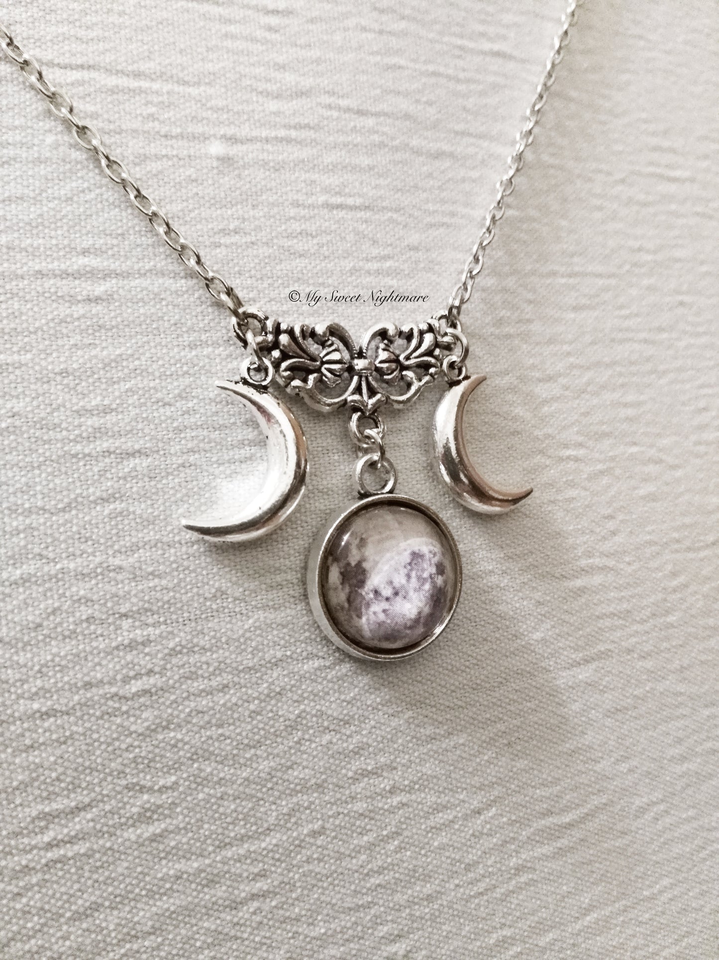 Triple moon necklace