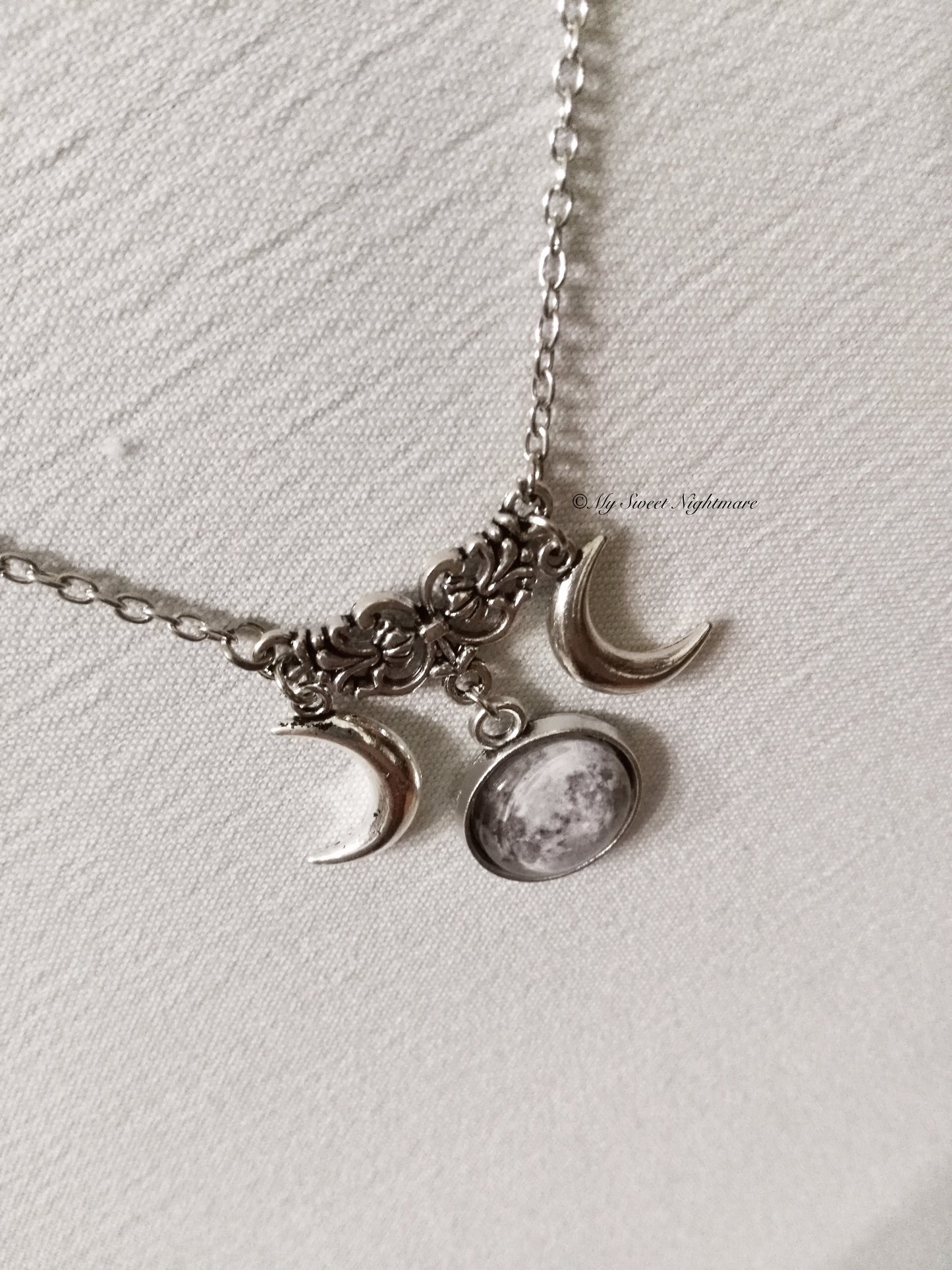 Triple moon necklace