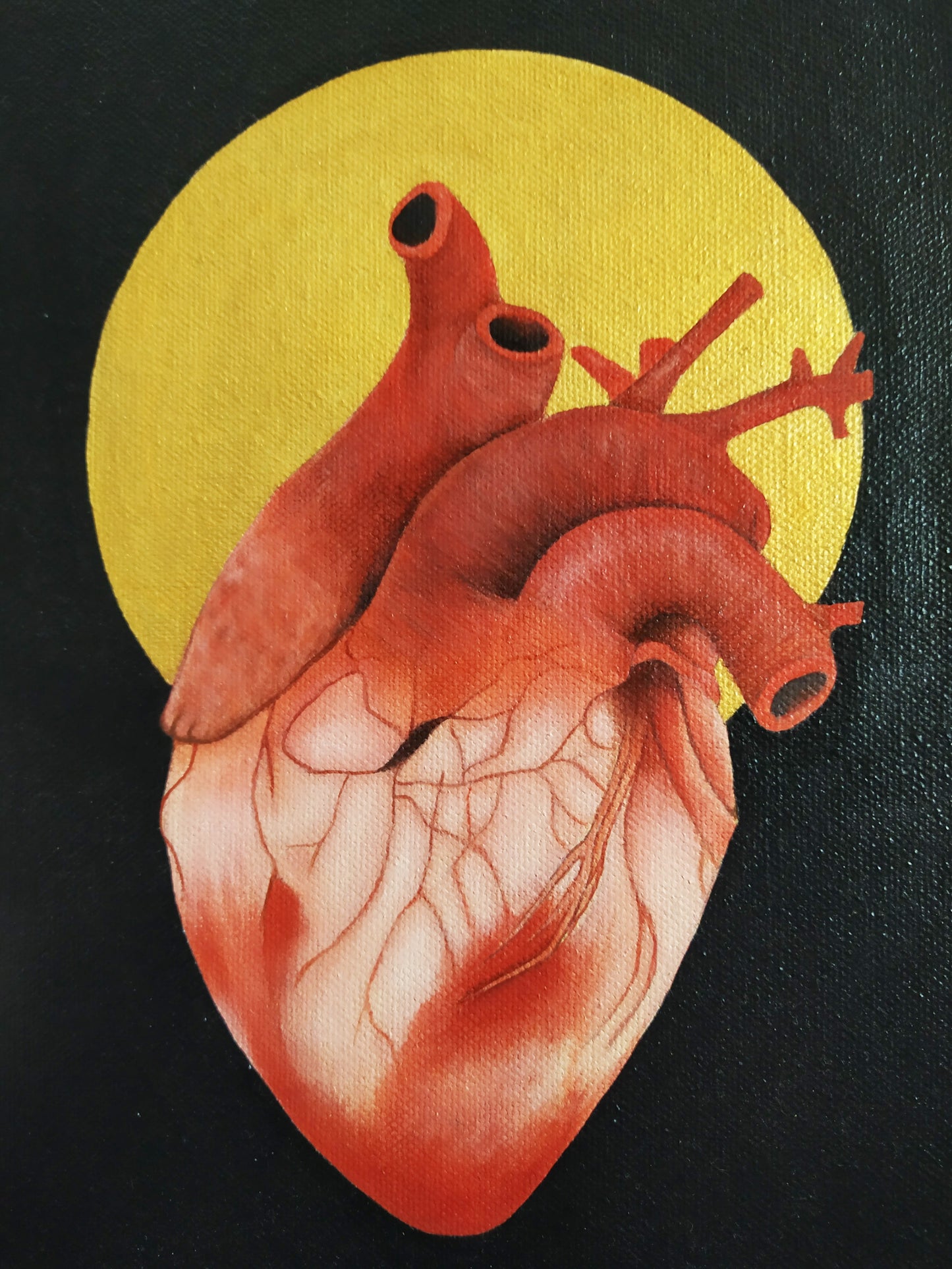 "Sanctus Cordis" dipinto olio su tela originale, 30 x 20 cm