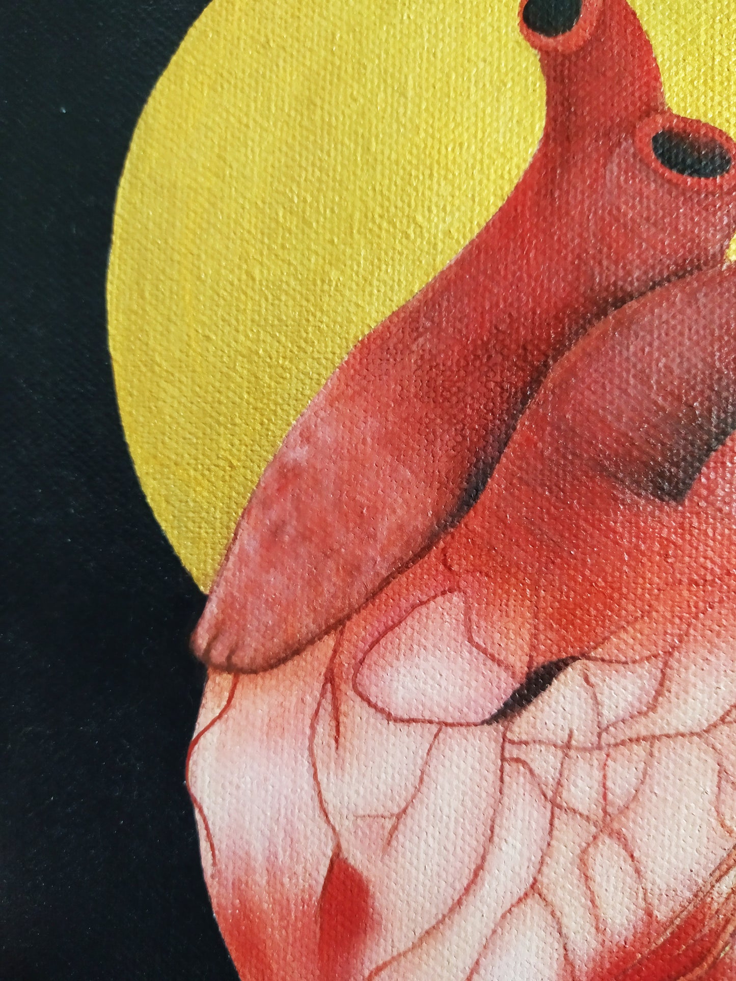 "Sanctus Cordis" dipinto olio su tela originale, 30 x 20 cm