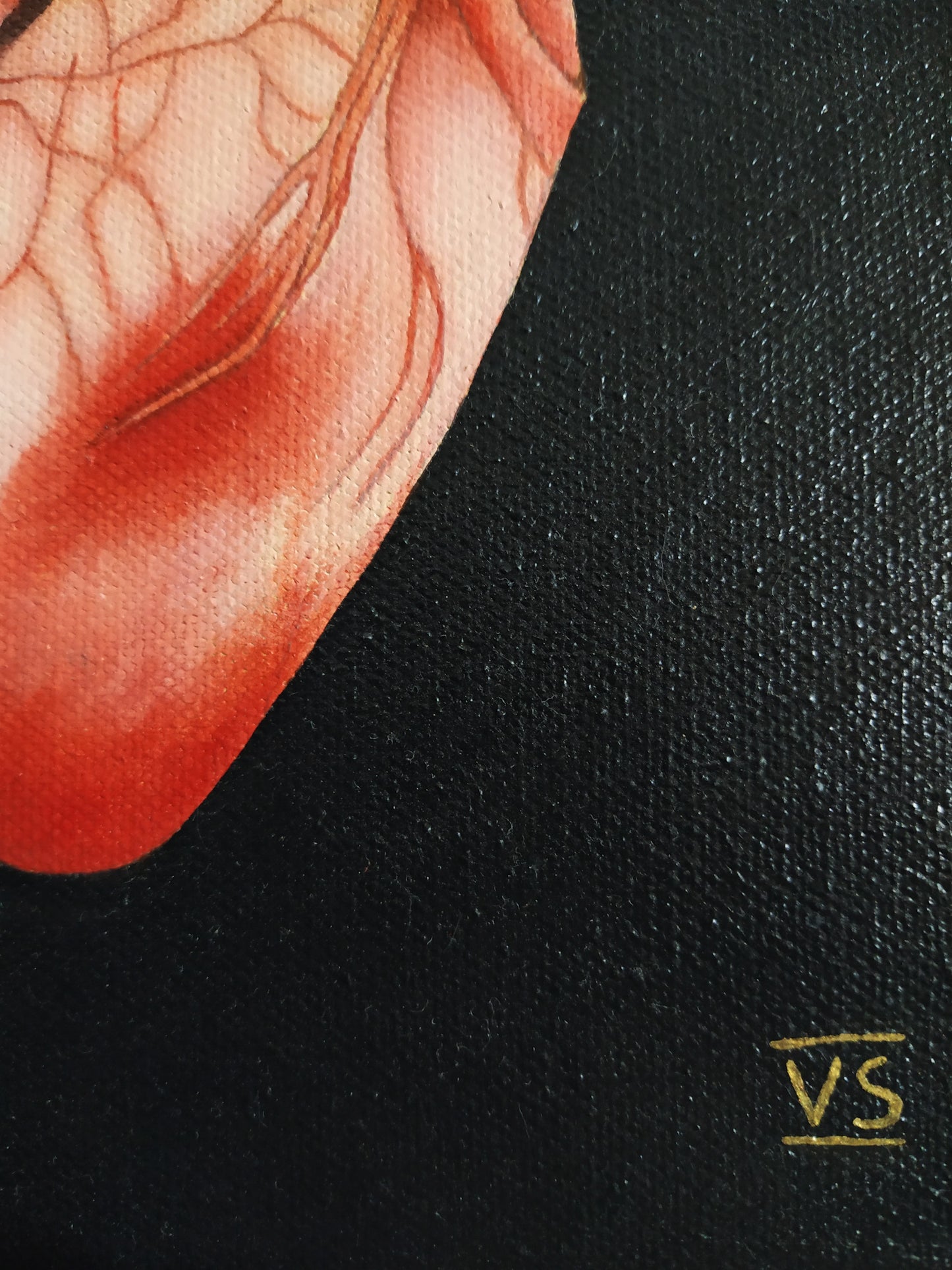 "Sanctus Cordis" dipinto olio su tela originale, 30 x 20 cm