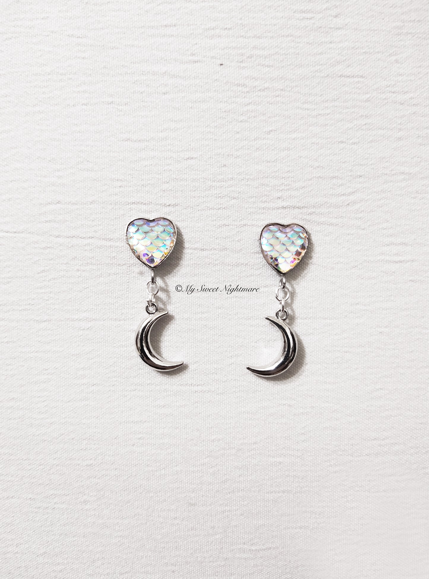 Orecchini lune e cuori mermaid