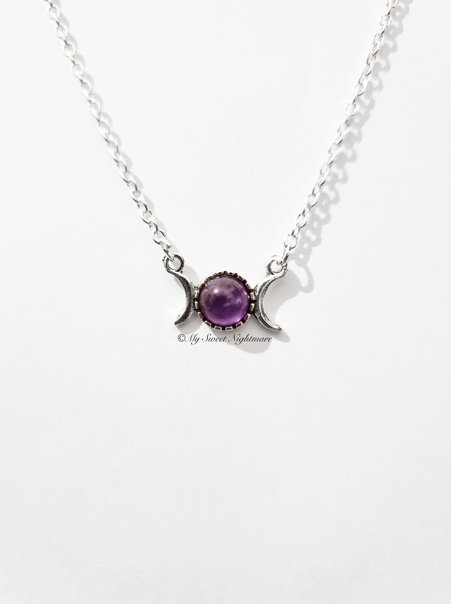 Triplice luna minimal con Ametista