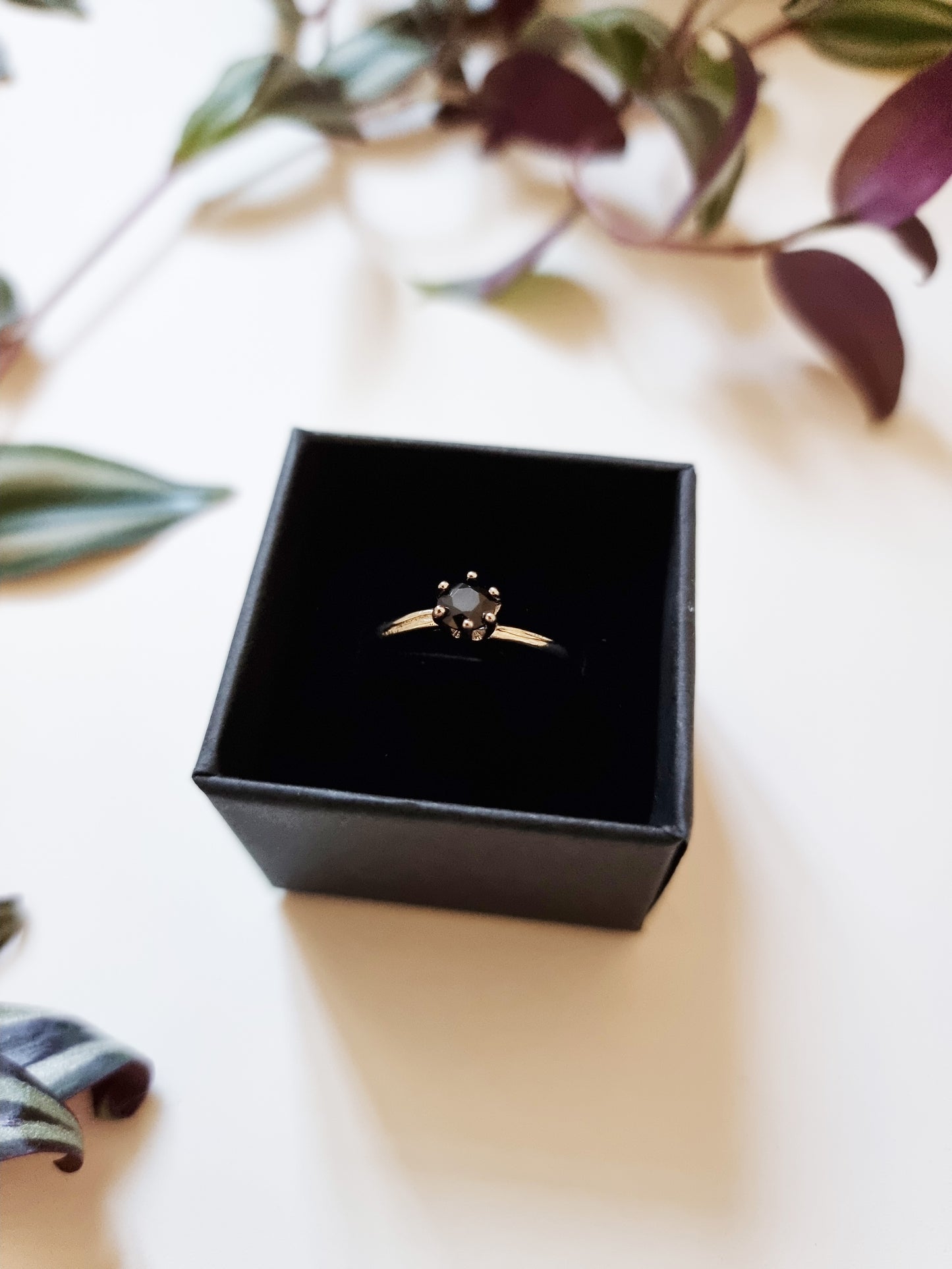 AA Black Spinel Ring (Adjustable)