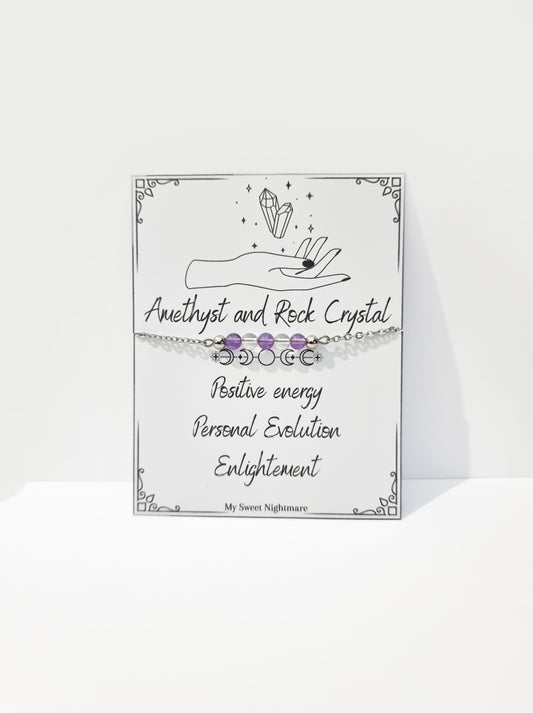 Bracelet with Amethyst and Rock Crystal