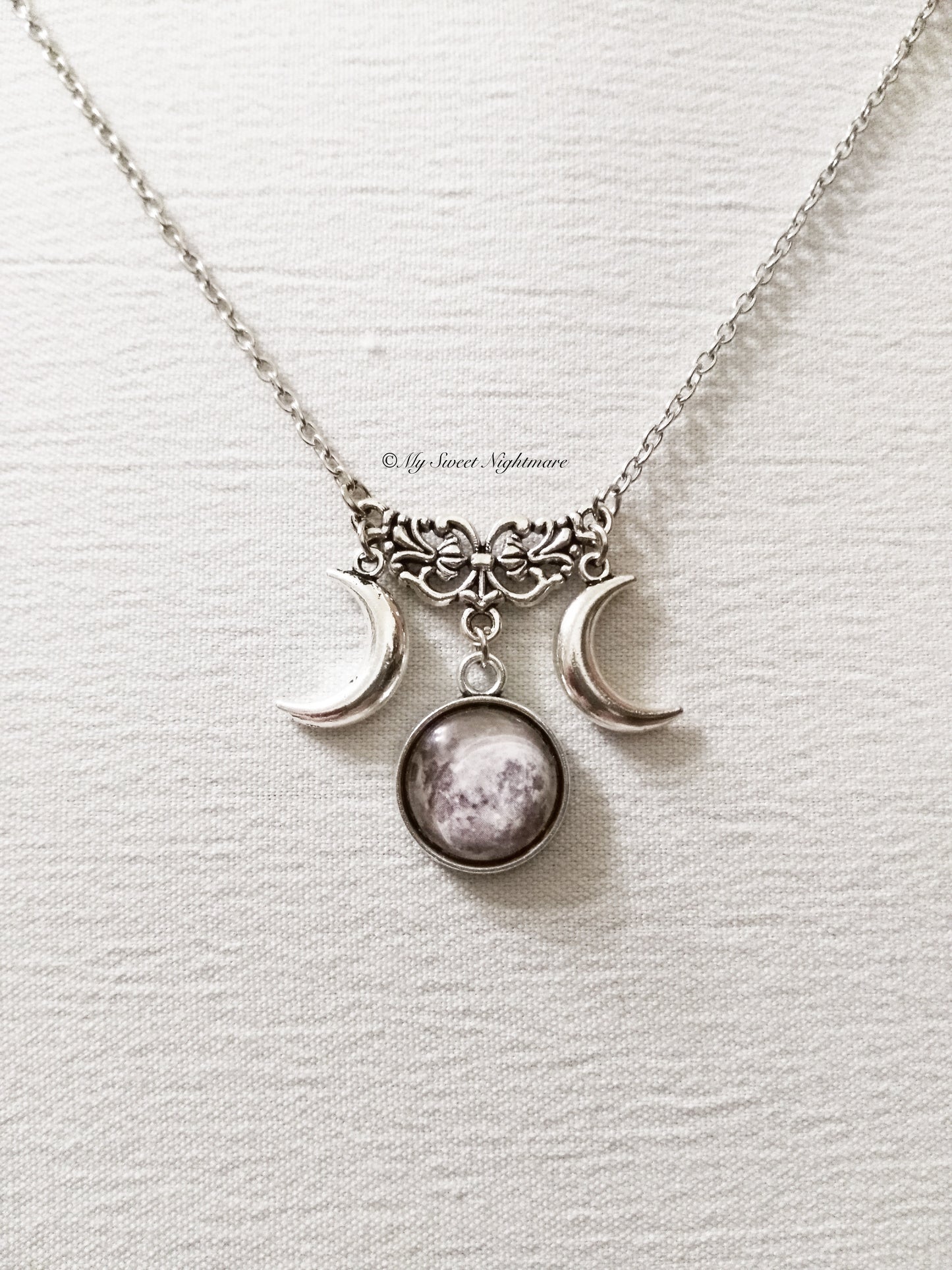 Triple moon necklace