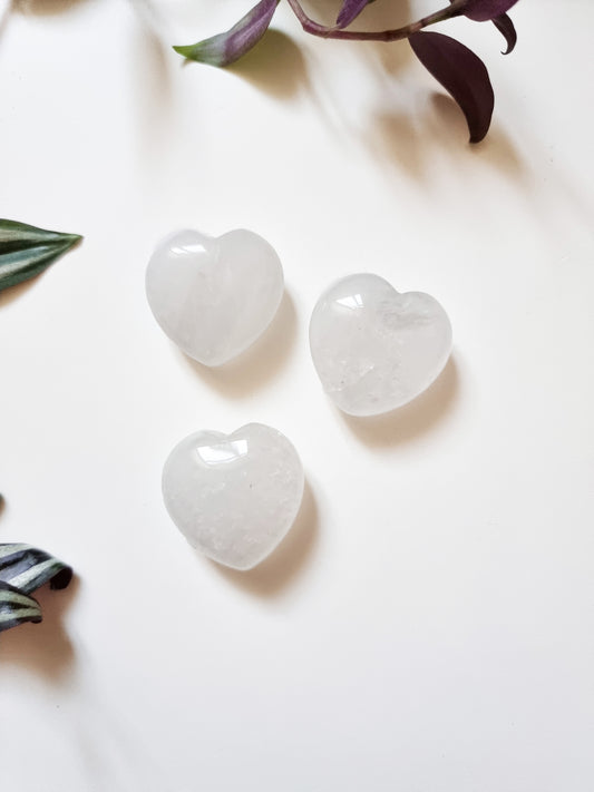 Cuore in Cristallo di Rocca - Purificare l'aura, Chiarezza mentale, Chiaroveggenza