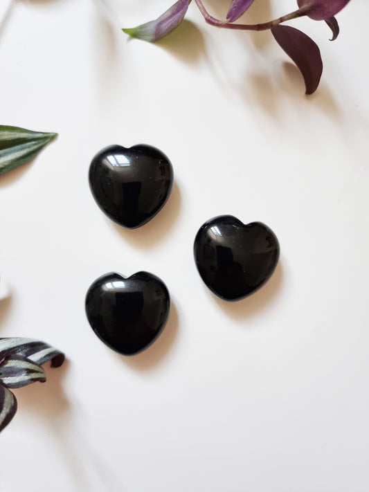 Cuore in Ossidiana Nera - Verità, Introspezione, Protezione