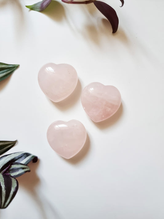 Cuore in Quarzo Rosa - Amore incondizionato, Blocchi emotivi, Tranquillità