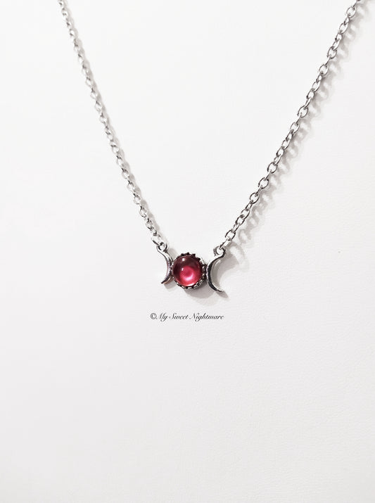 Triplice luna minimal rossa